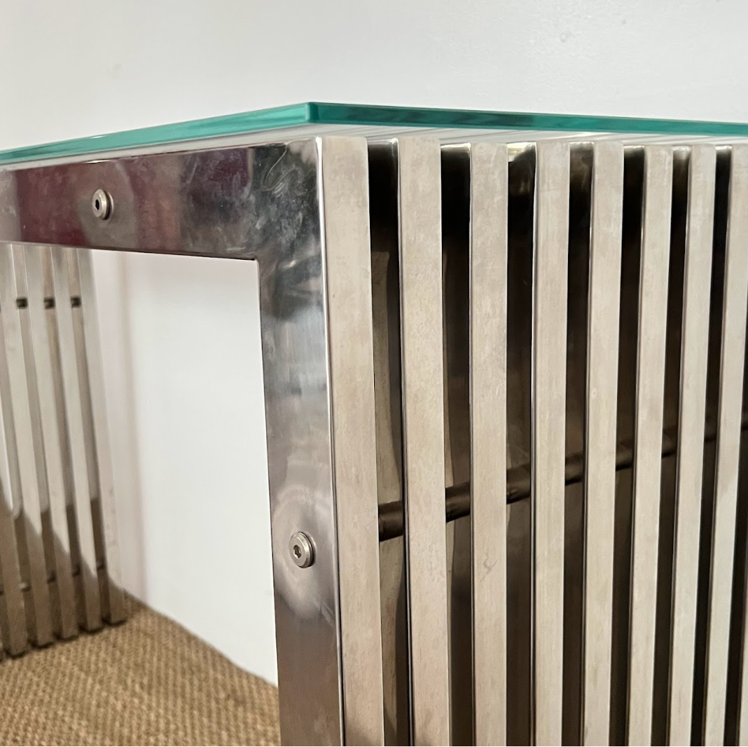 Slate Console Table w/ Glass