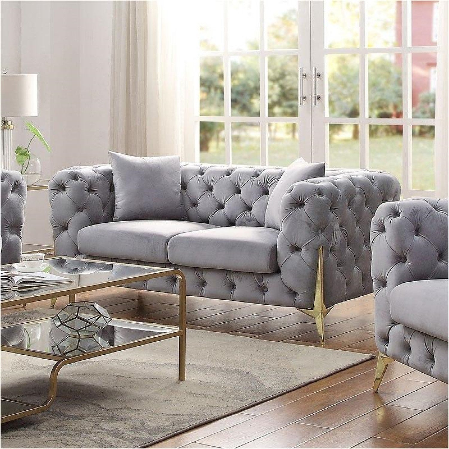 Finick Velvet 2 Seater Sofa