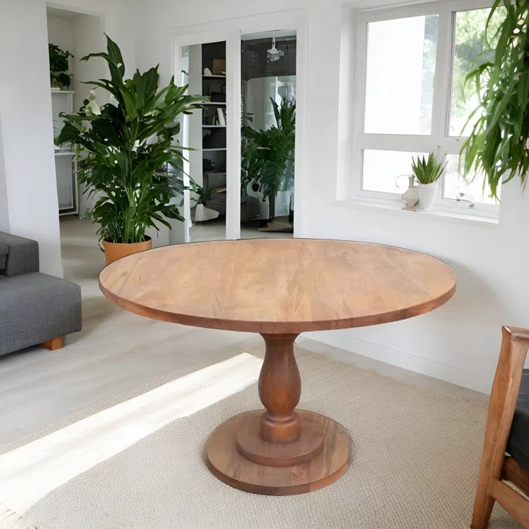 Saayan Round Solid Wood Dining Table