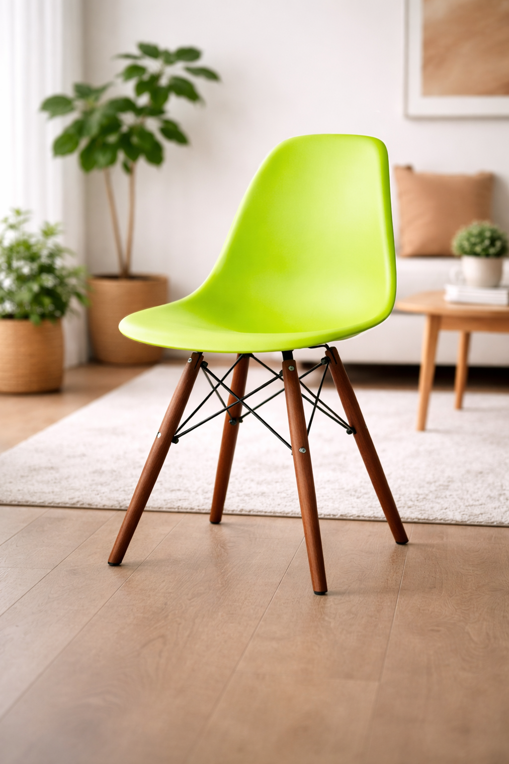 Eiffel Dining Chair (Walnut Wood Base)