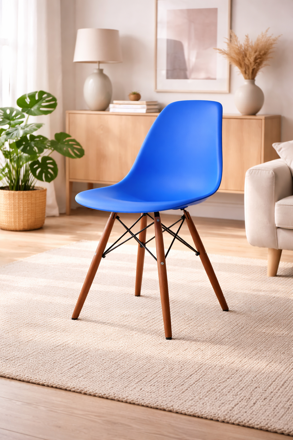 Eiffel Dining Chair (Walnut Wood Base)