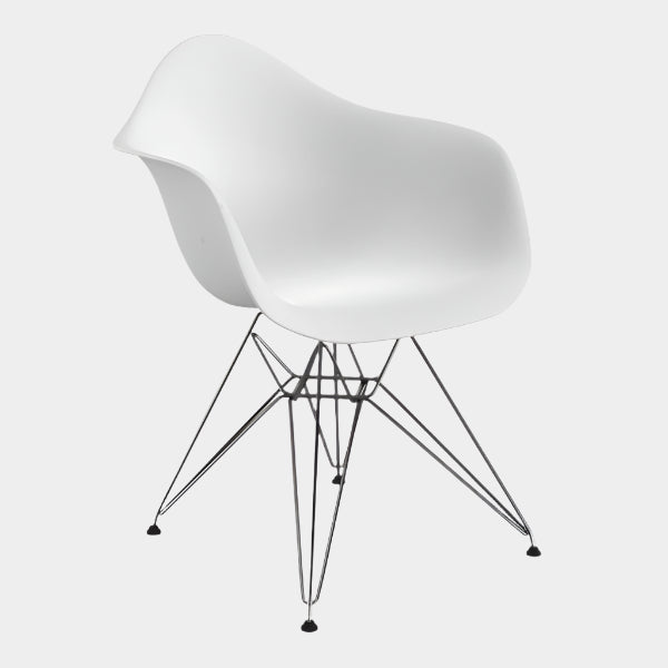 Eames Molded Plastic Armchair - Chrome Legs