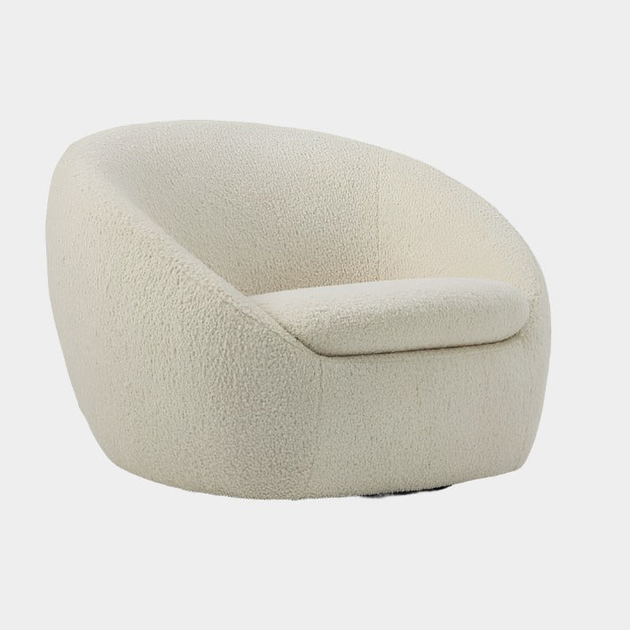 Cozy Swivel Chair (Boucle Fabric)