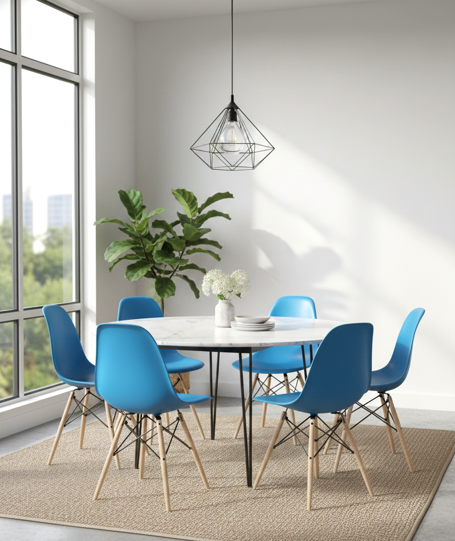 Eiffel Dining Chair (Natural Wood Base)