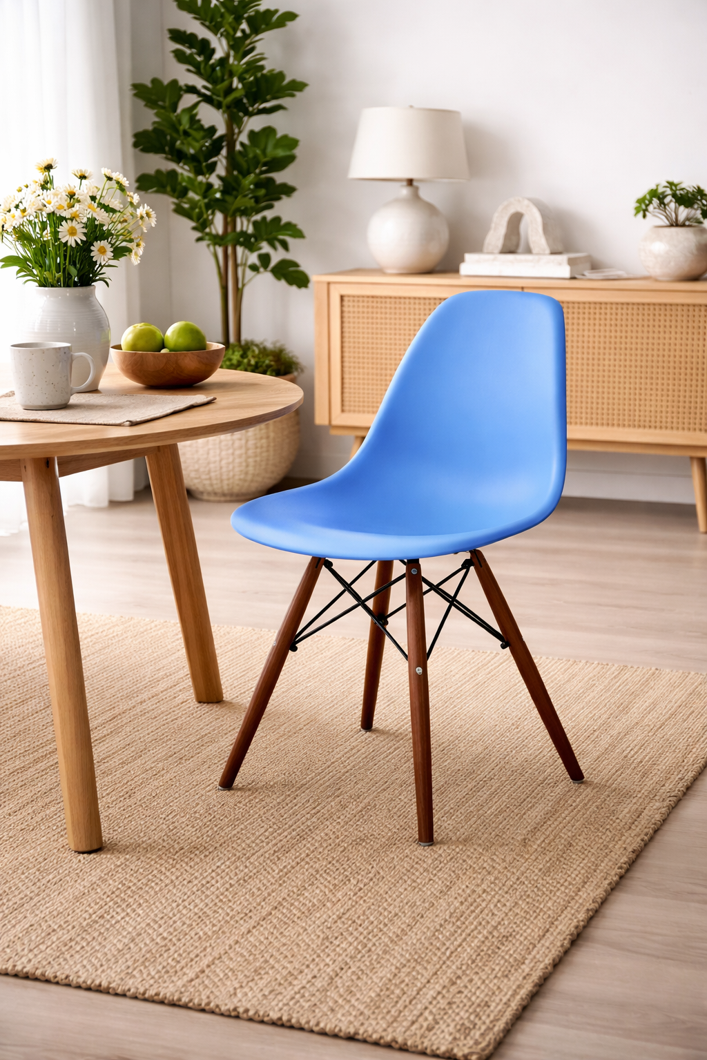 Eiffel Dining Chair (Walnut Wood Base)