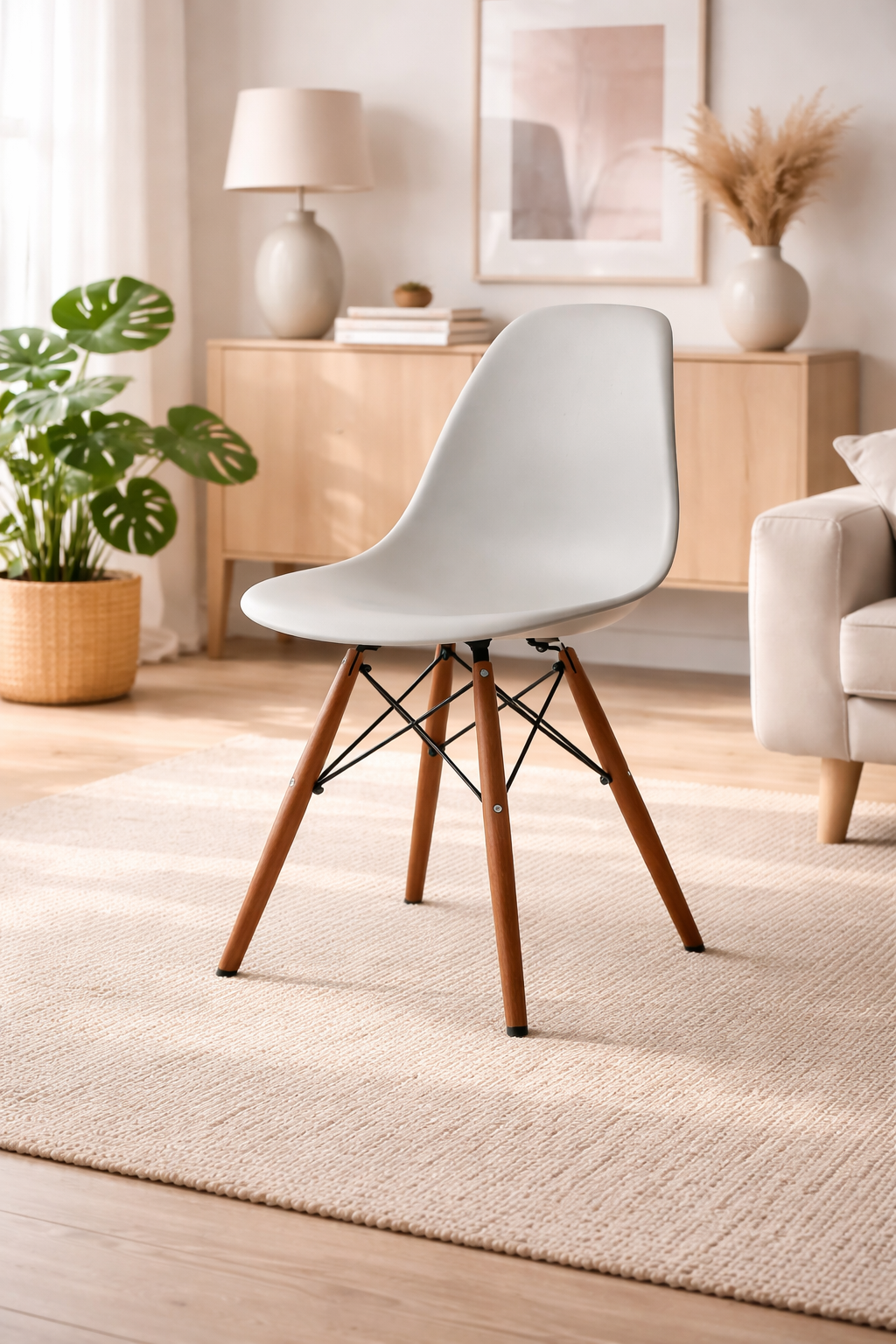 Eiffel Dining Chair (Walnut Wood Base)