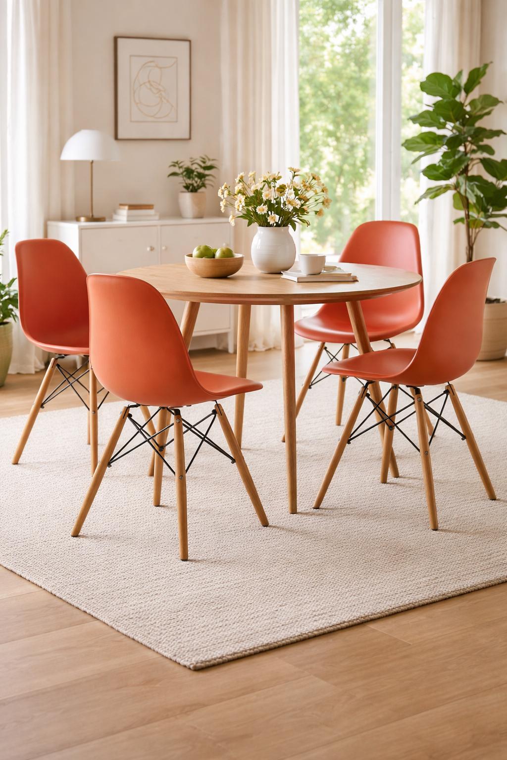 Eiffel Dining Chair (Natural Wood Base)
