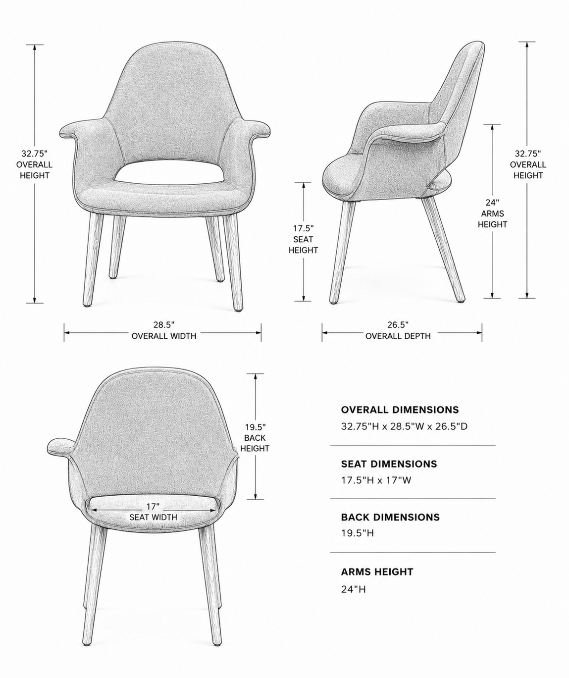 Organic Arm Chair