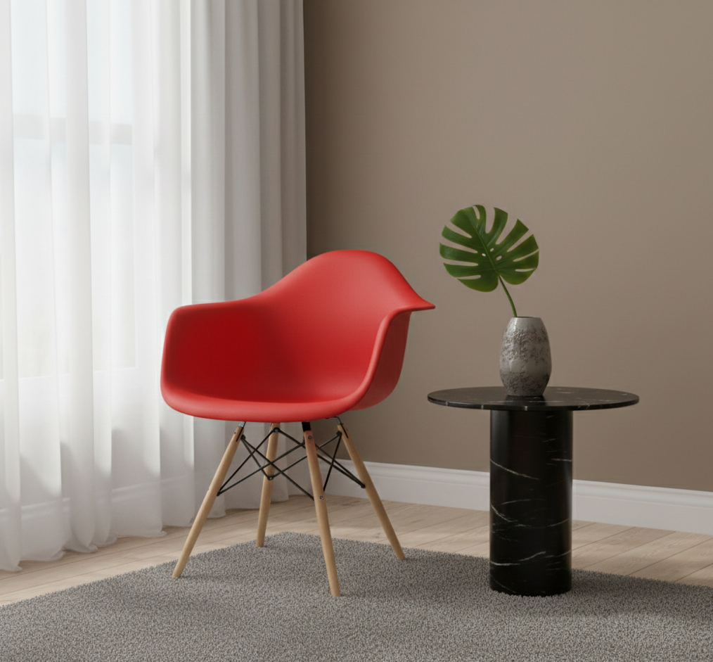 Bucket Arm with Wood Base