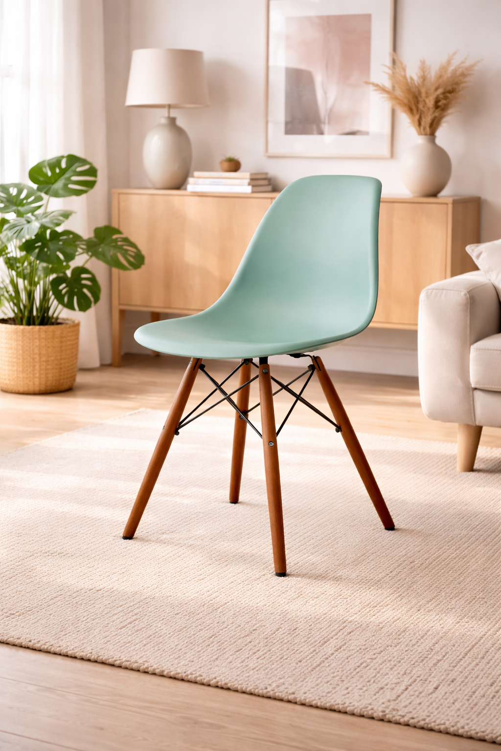 Eiffel Dining Chair (Walnut Wood Base)