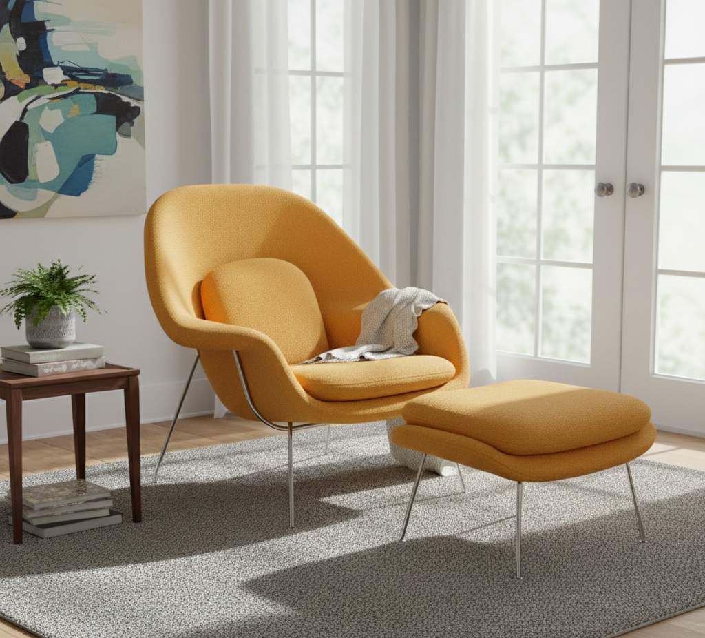 Manny Lounge Chair (Boucle Fabric)