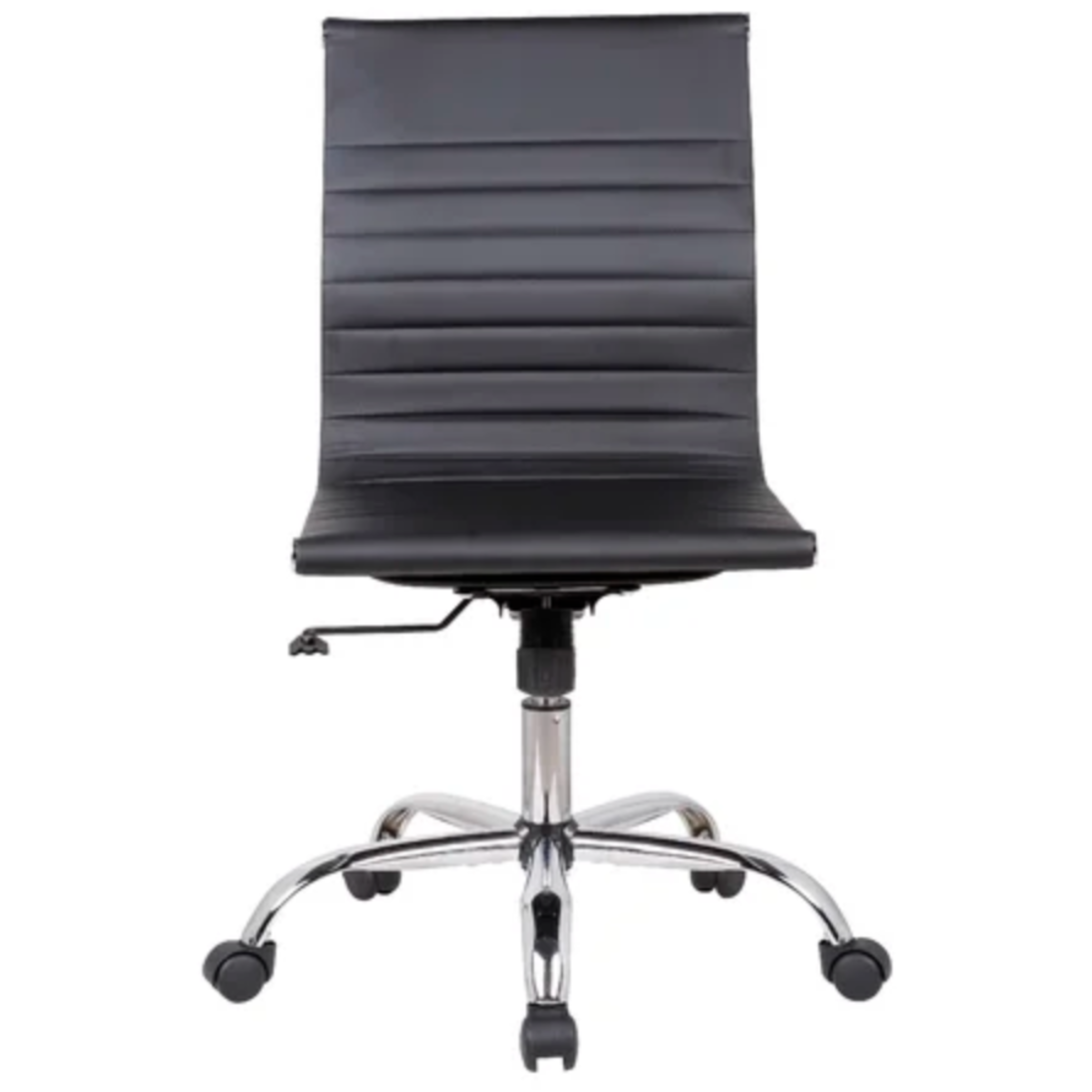 Toni Armless Office Chair with Chrome Frame - Low Back