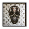 Black Skull Collage Art with Black PS Frame