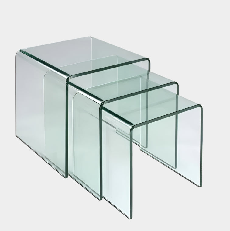 Waterfall Nesting Table Set - Glass