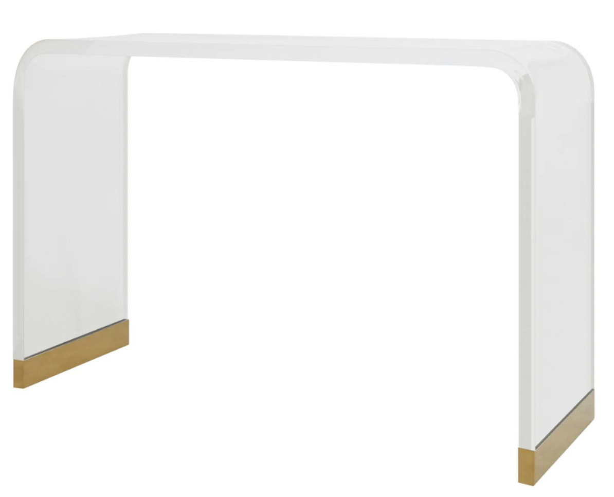 Acrylic Gold Console Table