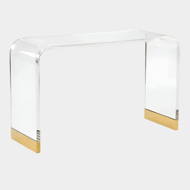 Acrylic Gold Console Table